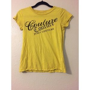 Yellow scoop neck cap sleeved shirt